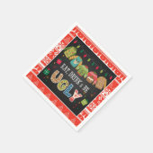 Iss Drink und sei hässlich Weihnachts Sweater Part Serviette (Ecke)