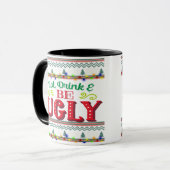 Iss Drink und sei hässlicher Weihnachtskraut Tasse (Vorderseite Links)