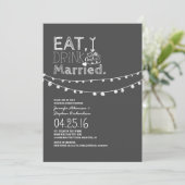 Iss Drink und sei Verheiratet Probe Abendessen Einladung (Stehend Vorderseite)