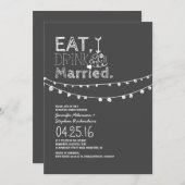 Iss Drink und sei Verheiratet Probe Abendessen Einladung (Vorne/Hinten)