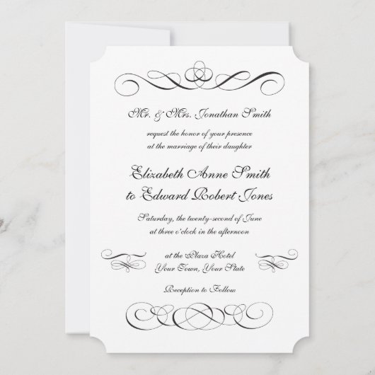 Iss Drink und sei Verheiratet Schwarz und Weiß Einladung (Rückseite)