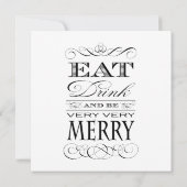 Iss Drink und sein sehr schmackhaft elegantes Desi Einladung (Rückseite)