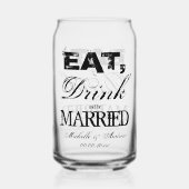 Iss Drink und verheiratete Hochzeitssoda kann Bril Dosenglas (Rückseite)
