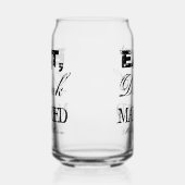 Iss Drink und verheiratete Hochzeitssoda kann Bril Dosenglas (Links)