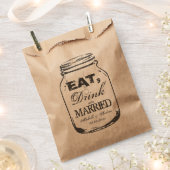 Iss Drink und verheiratete Mason Glas Gefallen Tas Geschenktütchen (Ausgeschnitten)