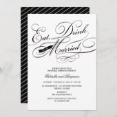 Iss Drink und Verheiratete Probe Abendessen einlad Einladung (Vorne/Hinten)