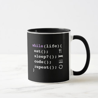 Iss Eat Sleep Code Repeat | Minimalistischer Progr Tasse