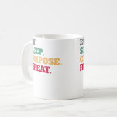 Iss Eat Sleep Compose Repeat Geschenkidee Komponis Kaffeetasse (Vorderseite Links)