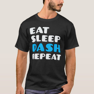 Iss Eat Sleep Dash Repeat Videospiel-Geometrie-Vid T-Shirt