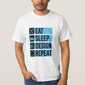 Iss Eat Sleep Design Repeat Cute Lustige T-Shirt-G T-Shirt
