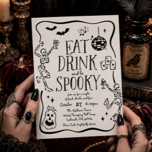 Iss Ein, Trinke und sei ein gruseliger Halloween-P Einladung