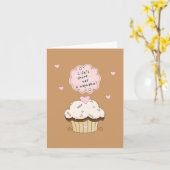 Iss einen Cupcake Karte (Gelbe Blume)