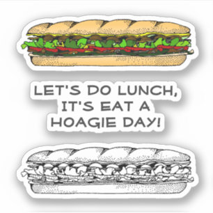 Iss einen Hoagie-Tag Aufkleber