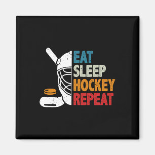 Iss Eishockey schlafen wiederholen Eishockey Liebh Magnet