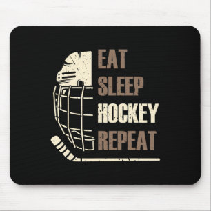 Iss Eishockey Wiederholen Lustige Maske Kleben Eis Mousepad