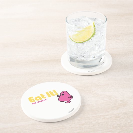 Iss es mit Mr. Greedy Untersetzer (Seite)