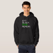 Iss Essen Code Wiederholen Codierung Coder Program Hoodie (Vorne ganz)
