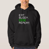 Iss Essen Code Wiederholen Codierung Coder Program Hoodie (Vorderseite)