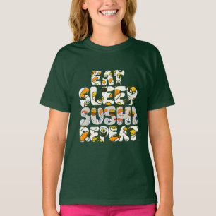 iss essen Sushi wiederholen Design T-Shirt