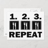 Iss essen und wiederholen postkarte (Vorne/Hinten)