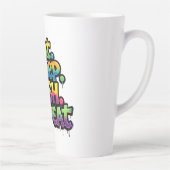Iss Fisch Wiederhole Regenbogen Graffiti Milchtasse (Rechts)