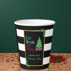 Iss' fröhlich und feiere Weihnachten Pappbecher