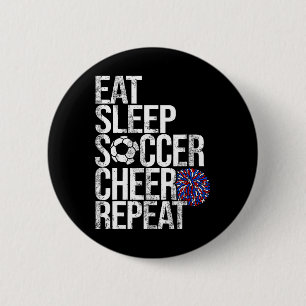 Iss Fussball Cheerleader Lustig Sport Cheerlea Button