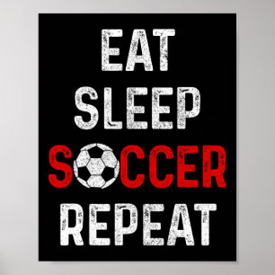 Iss Fussball Profi Männer Jungen Mädchen Poster
