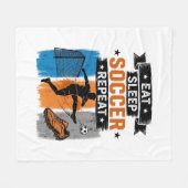 Iss Fussball Profi T-Shirt Fleecedecke (Vorderseite (Horizontal))