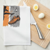 Iss Fussball Profi T-Shirt Geschirrtuch (Viertel Falte)