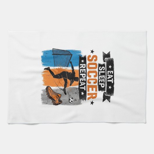 Iss Fussball Profi T-Shirt Geschirrtuch (Horizontal)