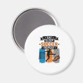 Iss Fussball Profi T-Shirt Magnet (Vorderseite/Rückseite)