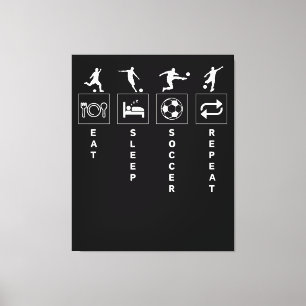 Iss Fussball Wiederholen Leinwanddruck