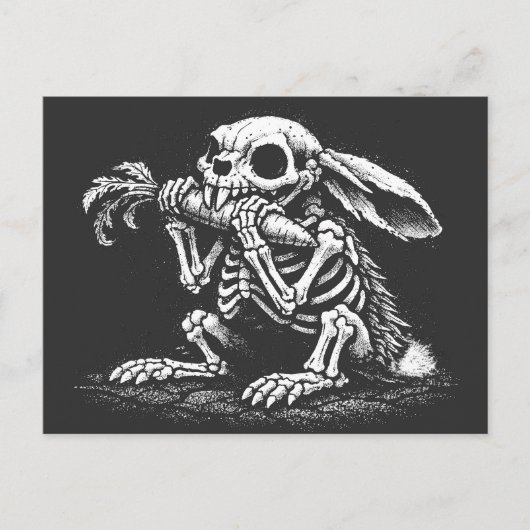 Iss Gemüse – Toter Hase von BurnsInHell Postkarte (Vorderseite)