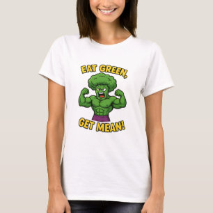 Iss Grün Werde Hart Lustiges Brokkoli Frauen Fitne T-Shirt
