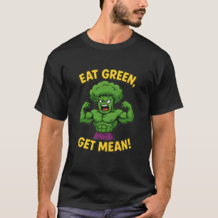 Iss grün, werde stark Lustiger Brokkoli-Gym-Cartoo T-Shirt