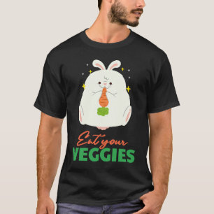 Iss Hase Vegan Gemüse Grün Orga T-Shirt