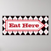 Iss Here Diner Sign Poster (Vorne)