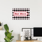 Iss Here Diner Sign Poster (Heimbüro)