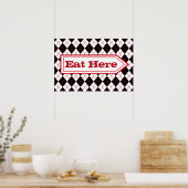 Iss Here Diner Sign Poster (Küche)