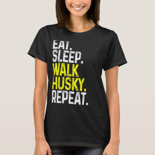 Iss Hund Gehen Husky Wieder Lustig Hunde Spazierga T-Shirt