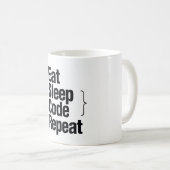 Iss Kaffe Code Wiederhole Programmierer Kaffeetass Kaffeetasse (VorderseiteRechts)