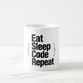 Iss Kaffe Code Wiederhole Programmierer Kaffeetass Kaffeetasse (Mittel)
