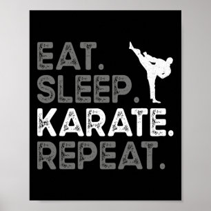 Iss Karate Wiederholen Lustiges Karate-Design Für Poster