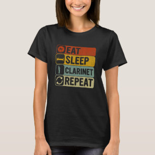 Iss Klarinette Wiederhole Retro 60er 70er Klarine T-Shirt