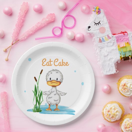 Iss Kuchen kleine Dusche mit neutraler Babydusche Pappteller (Party)