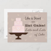 Iss Kuchen! Postkarte (Vorne/Hinten)