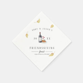 Iss Kuchen, trinke Wein, sei dankbar | Erntedank Serviette