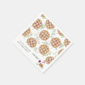 Iss Kuchen, trinke Wein, sei dankbar | Erntedank Serviette (Ecke)