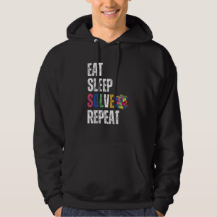 Iss löse wiederhole Math Speed Cubing Puzzle lo Hoodie